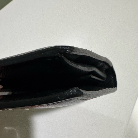 PRADA Saffiano Leather Small Bifold Wallet Black Floral Print - Picture 10 of 14